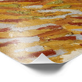 黄色い空と太陽とオリーブの木 フォトプリント            (角)