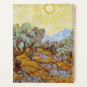 黄色い空と太陽とオリーブの木 プランナー手帳 (裏面)