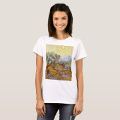 黄色い空と太陽とオリーブの木 Tシャツ (正面フル)