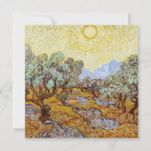 黄色い空と太陽のオリーブの木 (正面)