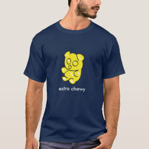 黄色い粘着性くま暗いt tシャツ