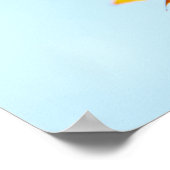 黄色い紅葉のクローズアップ ポスター (角)