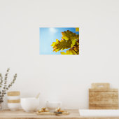 黄色い紅葉のクローズアップ ポスター (キッチン)