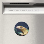 黄色い紋付きガッコ休息 マグネット (インサイチュ (食洗機))