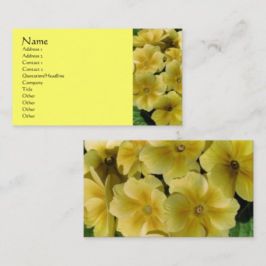 黄色い紫の花 名刺 (正面/裏面)