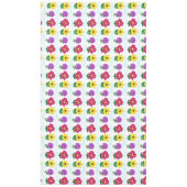 黄色い紫色のピンクの花 テーブルクロス (正面)