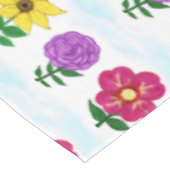 黄色い紫色のピンクの花 テーブルクロス (アングル)