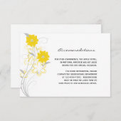 黄色い結婚式の挿入物でロマンス発芽 エンクロージャーカード (正面/裏面)