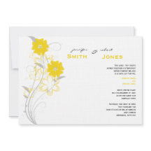 黄色い結婚式招待状