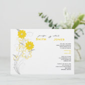 黄色い結婚式招待状 招待状 (スタンド正面)
