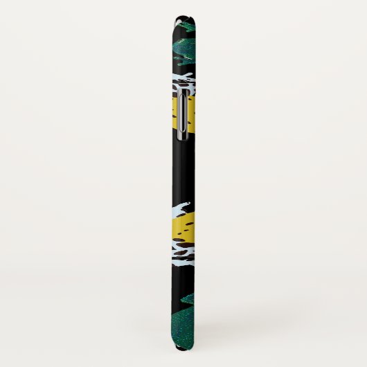 黄色い緑のカエルのパターン Case-Mate iPhoneケース (裏面/右)