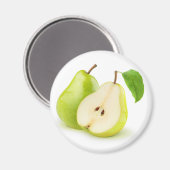 黄色い緑の梨 マグネット (正面/裏面)