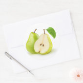 黄色い緑の梨 ラウンドシール (封筒)