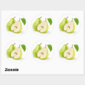 黄色い緑の梨 ラウンドシール (シート)