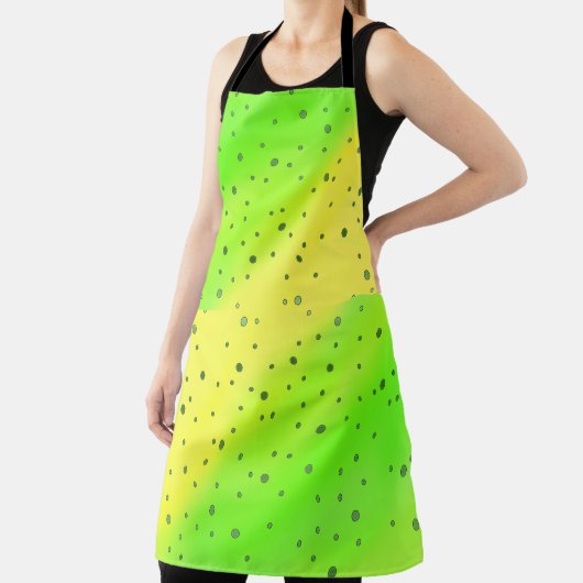 黄色い緑の点 エプロン (インサイチュ)