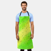 黄色い緑の点 エプロン (着用した状態)