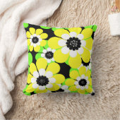 黄色い緑の花 クッション (ブランケット)