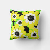 黄色い緑の花 クッション (裏面)