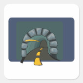 黄色い線標示を有する道路トンネル スクエアシール (正面)