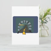 黄色い線標示を有する道路トンネル 招待状 (スタンド正面)