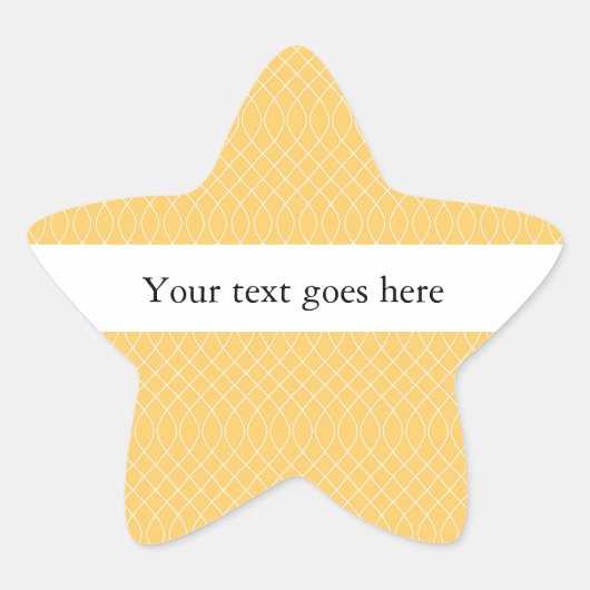 黄色い緩和曲線 星シール (正面)