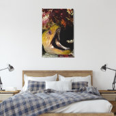 黄色い縁の口を大きく開き、威嚇すること キャンバスプリント (インサイチュ (寝室))