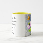 黄色い美しい、Oの好みはおよび主が…あることを見ます ツートーンマグカップ (中央)