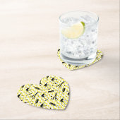 黄色い美容院用具パターン ペーパーコースター (インサイチュ)