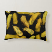 黄色い羽模様 アクセントクッション (裏面)