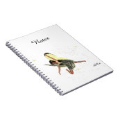 黄色い翼スパイラルノート付き女の子の妖精 ノートブック (右側)