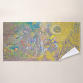 黄色い背景の木々，リドン バスタオル (バスタオル)