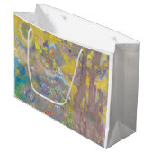 黄色い背景の木々，リドン ラージペーパーバッグ (正面アングル)