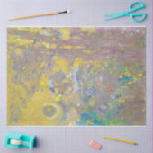 黄色い背景の木々，リドン 薄葉紙 (クラフト)