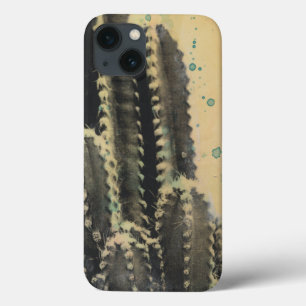 黄色い背景の緑のサボテン iPhone 13ケース
