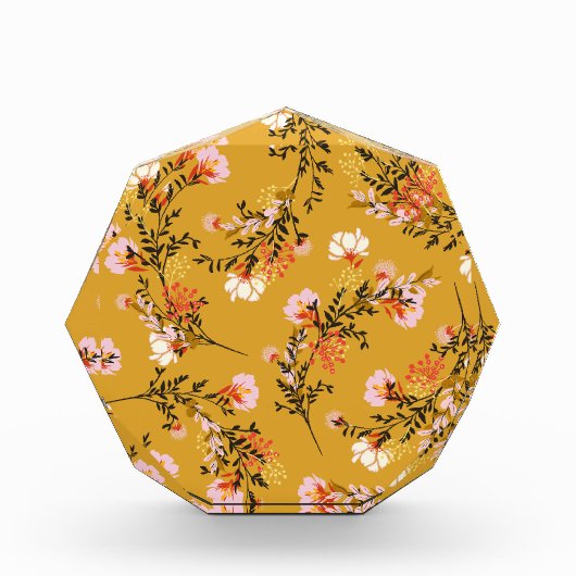 黄色い背景の花 フォトブロック (正面)