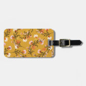黄色い背景の花 ラゲッジタグ (正面横)