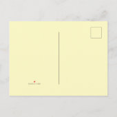 黄色い背景の花 案内ポストカード (裏面)