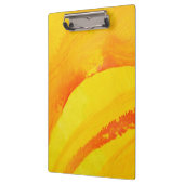 黄色い背景。 紙の水彩画 クリップボード (左)
