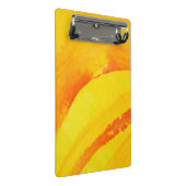 黄色い背景。 紙の水彩画 ミニクリップボード (アングル)