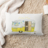 黄色い腰神経の枕のヴィンテージのキャンピングカートレーラー ランバークッション (ブランケット)