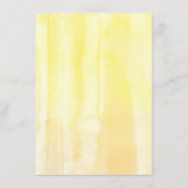 黄色い色の花結婚の情報 エンクロージャーカード (裏面)
