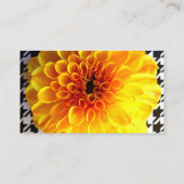 黄色い花が付千鳥格子のく コーリングカード (裏面)