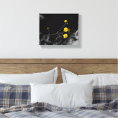 黄色い花が咲き誇る木の下に咲く8 x 10 キャンバスプリント (インサイチュ (寝室))