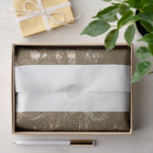 黄色い花が絵を描付いているデザイン 薄葉紙 (ギフト)