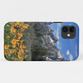 黄色い花との壮大なTetons Case-Mate iPhoneケース (裏面(横))