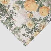 黄色い花とクイーンビーのデコパージュ 薄葉紙 (詳細)