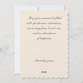 黄色い花と居心地の良い田舎のコテージ シーズンカード (裏面)