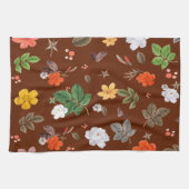 黄色い花と白いバラ12 キッチンタオル (横)