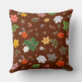 黄色い花と白いバラ12 クッション (裏面)