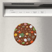 黄色い花と白いバラ12 マグネット (インサイチュ (食洗機))